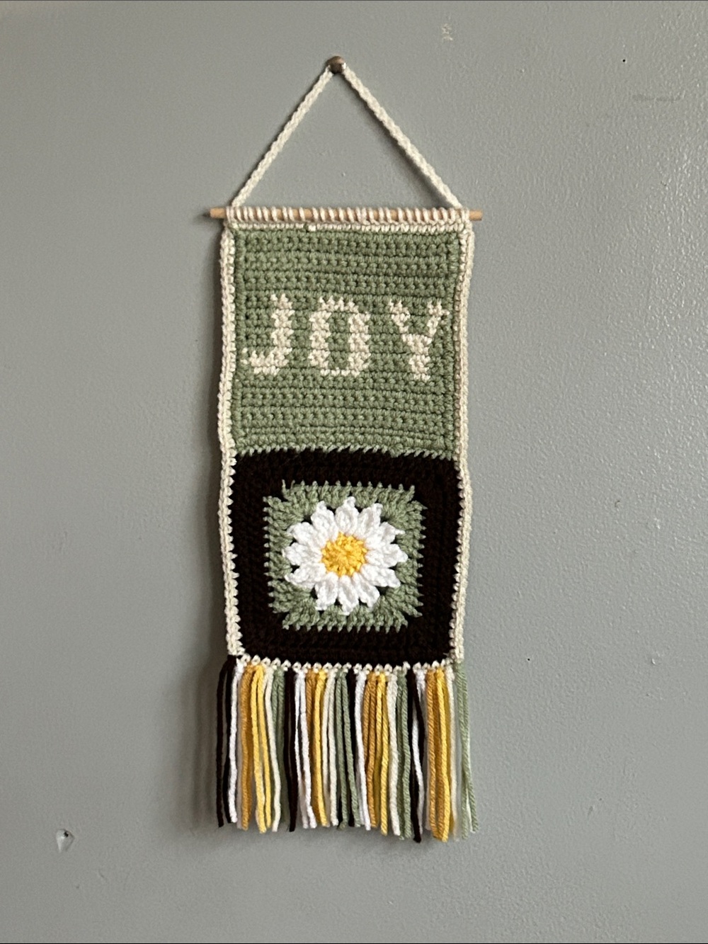 Joy Wall Tapestry Art- Handcrafted CreativelyM Original